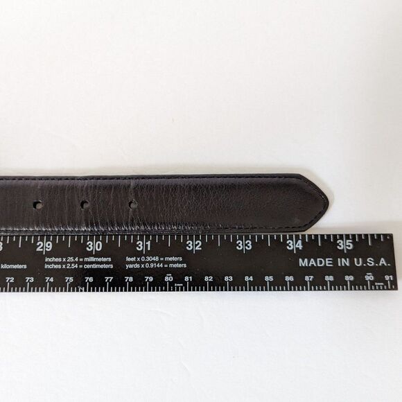 Brighton Black and Brown Reversible Belt with Silver Buckle Size M B40409 - Picture 6 of 10